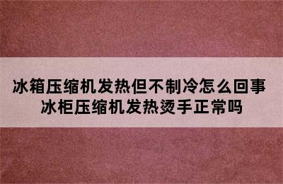 冰箱压缩机发热但不制冷怎么回事 冰柜压缩机发热烫手正常吗